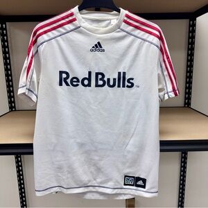 Adidas New York Red Bulls MLS Practice Jersey - Men’s Medium - White & Red